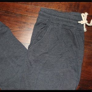 Medium dark blue joggers! Fuzzy on the inside and perfect to wear on a cozy day!